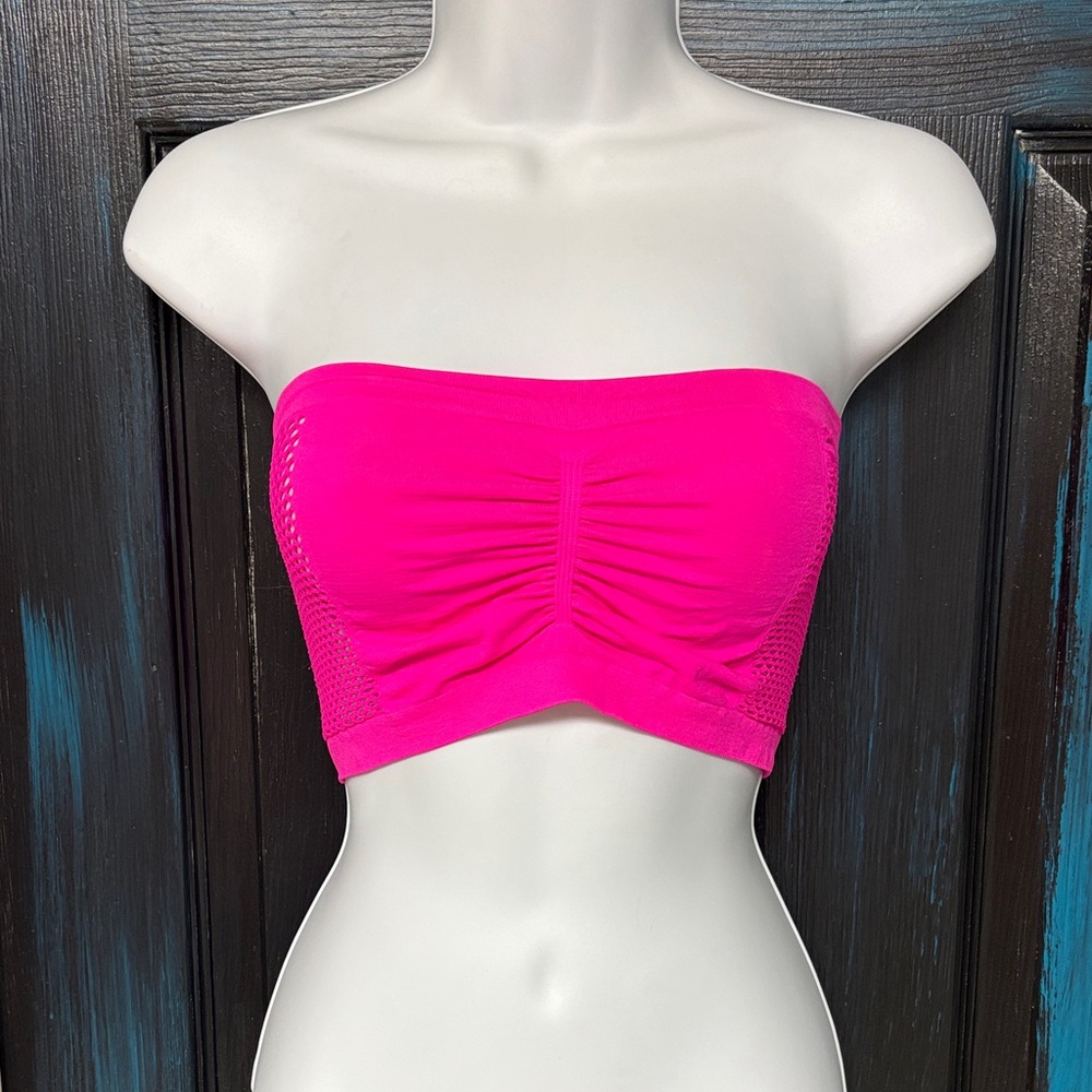 Pink Strapless Bandeau Top used